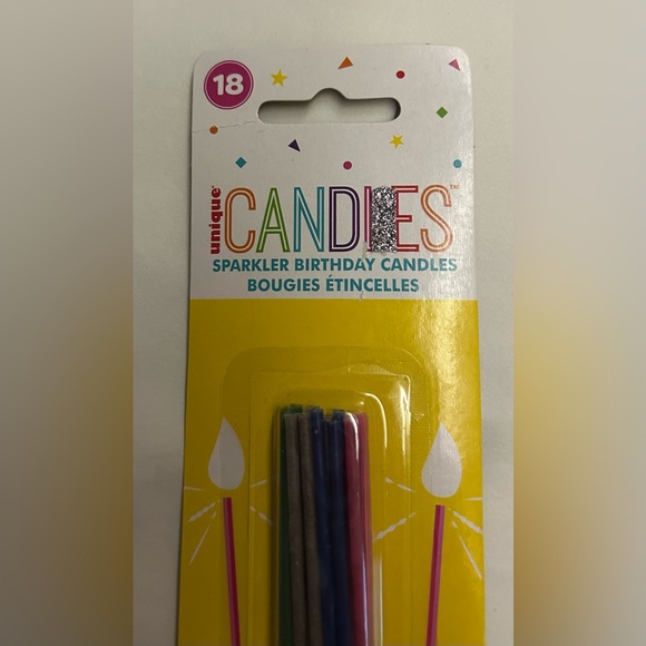 New 2 Packages Unique Candles 3 7/8" 36 Total Candles Sparkler Pink Blue Green - Picture 4 of 13